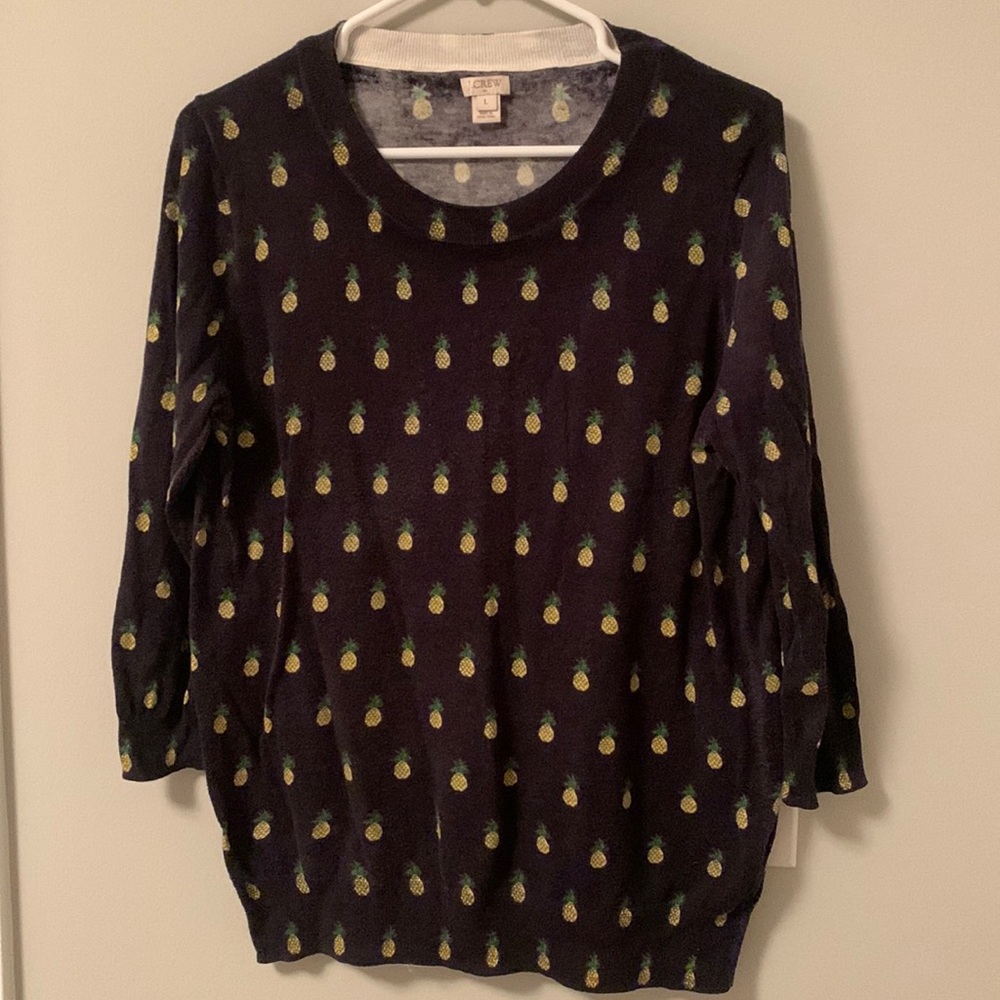 J Crew Factory pineapple print sweater, size L